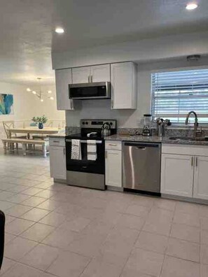 Microwave, oven, stovetop, dishwasher