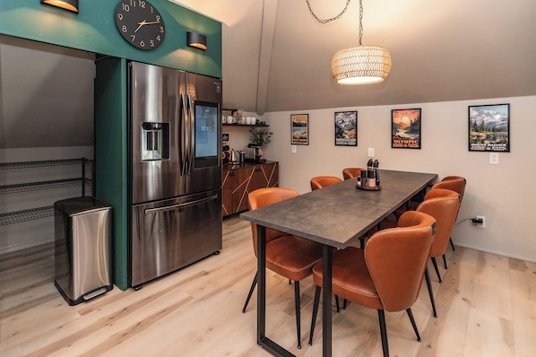 Dining - Luxury Mountain Retreat: Hot Tub, Sauna, Gym, Game Room, EV Charger (Hoodsport)
