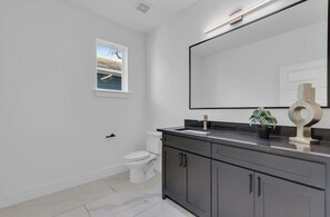 Towels, soap, shampoo, toilet paper