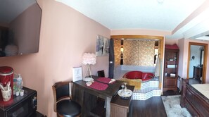 Blackout drapes, iron/ironing board, free WiFi