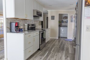 Microwave, oven, stovetop, dishwasher