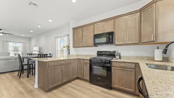 Microwave, oven, stovetop, dishwasher