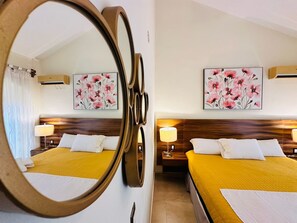 2 habitaciones, tabla de planchar con plancha, internet y ropa de cama