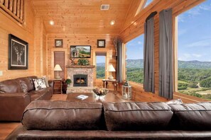TV, fireplace, video games, DVD player