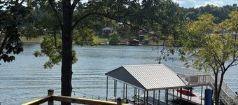 3-bedroom modern mid century cabin! 
Hot tub, fire pit and lake front