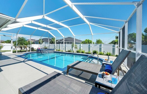 A heated pool