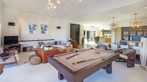 TV, ping pong, books