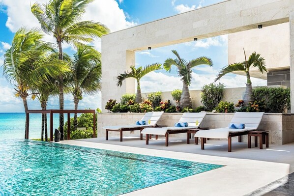 A heated pool