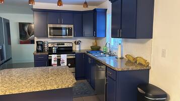 Microwave, oven, stovetop, dishwasher