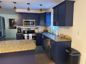 Microwave, oven, stovetop, dishwasher