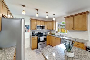 Microwave, oven, stovetop, dishwasher