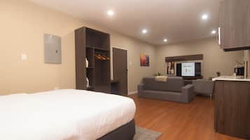 Blackout drapes, iron/ironing board, free WiFi