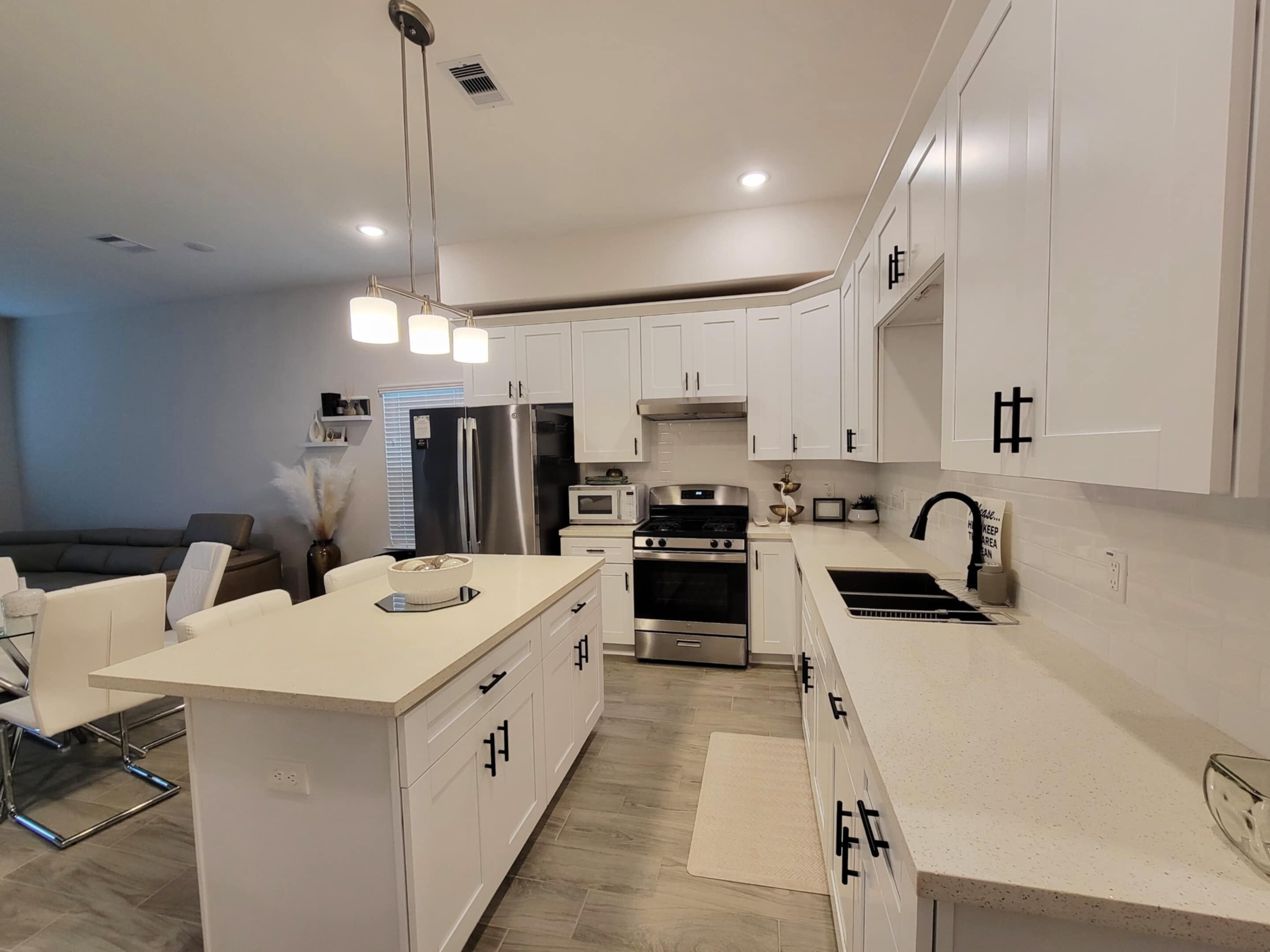 Microwave, oven, stovetop, dishwasher