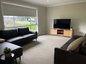 تلفزيون، مدفأة، كُتُب