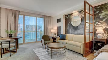 Family Studio, Balcony, City View | Premium bedding, in-room safe, blackout drapes, soundproofing