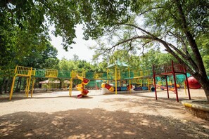 Outdoor banquet area