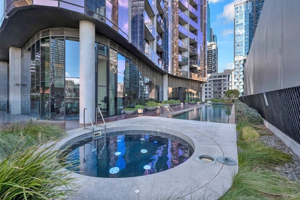A heated pool