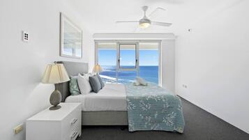 Deluxe Apartment, Beach View | Iron/ironing board, free WiFi