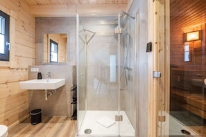 Shower, hair dryer