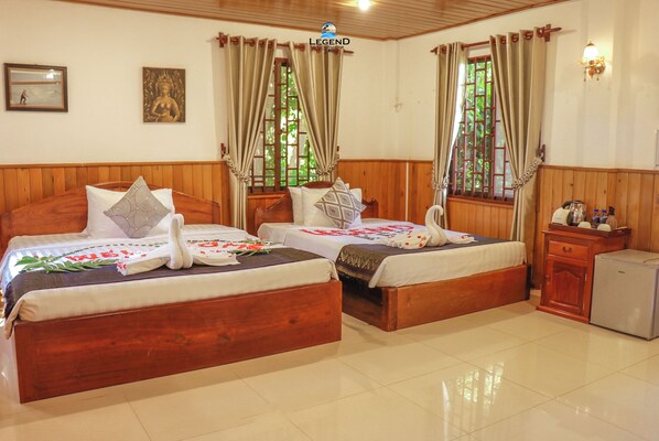 Basic Twin Room, Balcony, Garden View | Desk, free WiFi