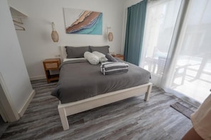 Double Room, Pool View | Pillowtop beds, free WiFi, bed sheets