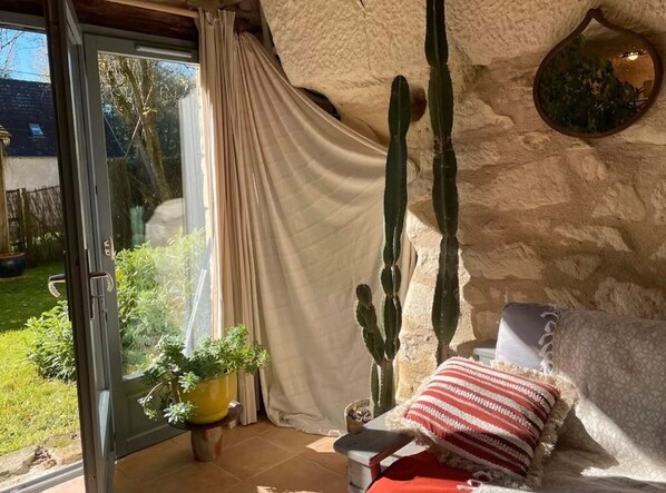 Interior - Troglodyte House Carved in Stone in Loire-Anjou-Touraine Park (Villaines-les-Rochers)