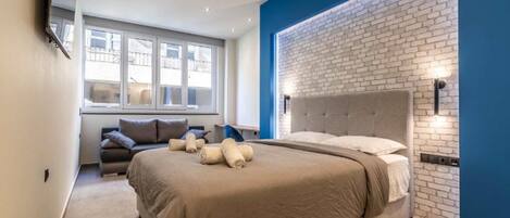 1 soverom, strykejern/-brett, wi-fi (inkludert) og sengetøy