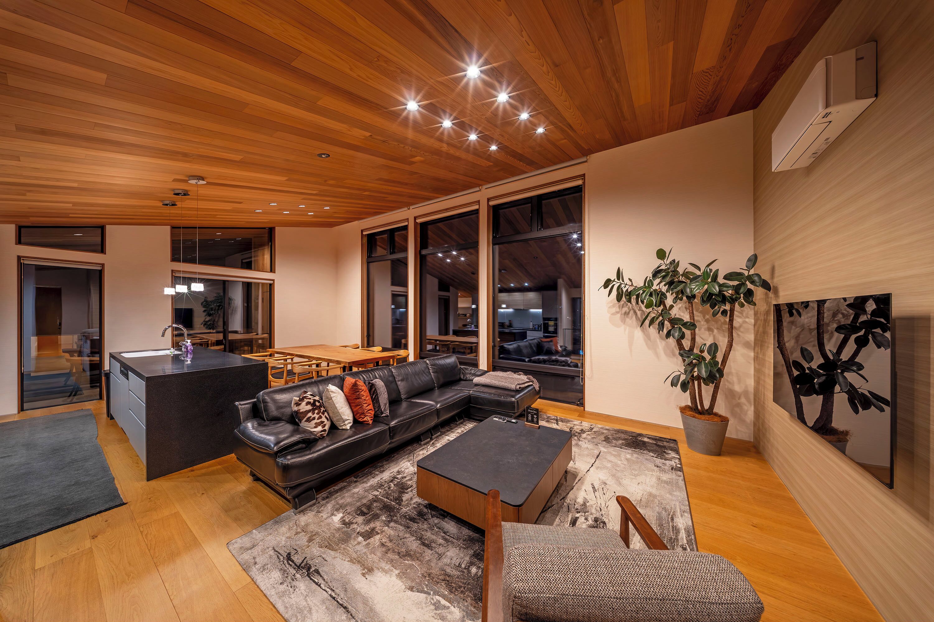 55-inch flat-screen TV with digital channels, Netflix