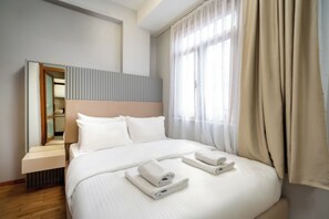 Condo clásico, 1 habitación, servicio de limpieza, vista al parque | Sábanas de algodón egipcio y ropa de cama de alta calidad