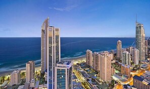 Sun-loungers, beach towels