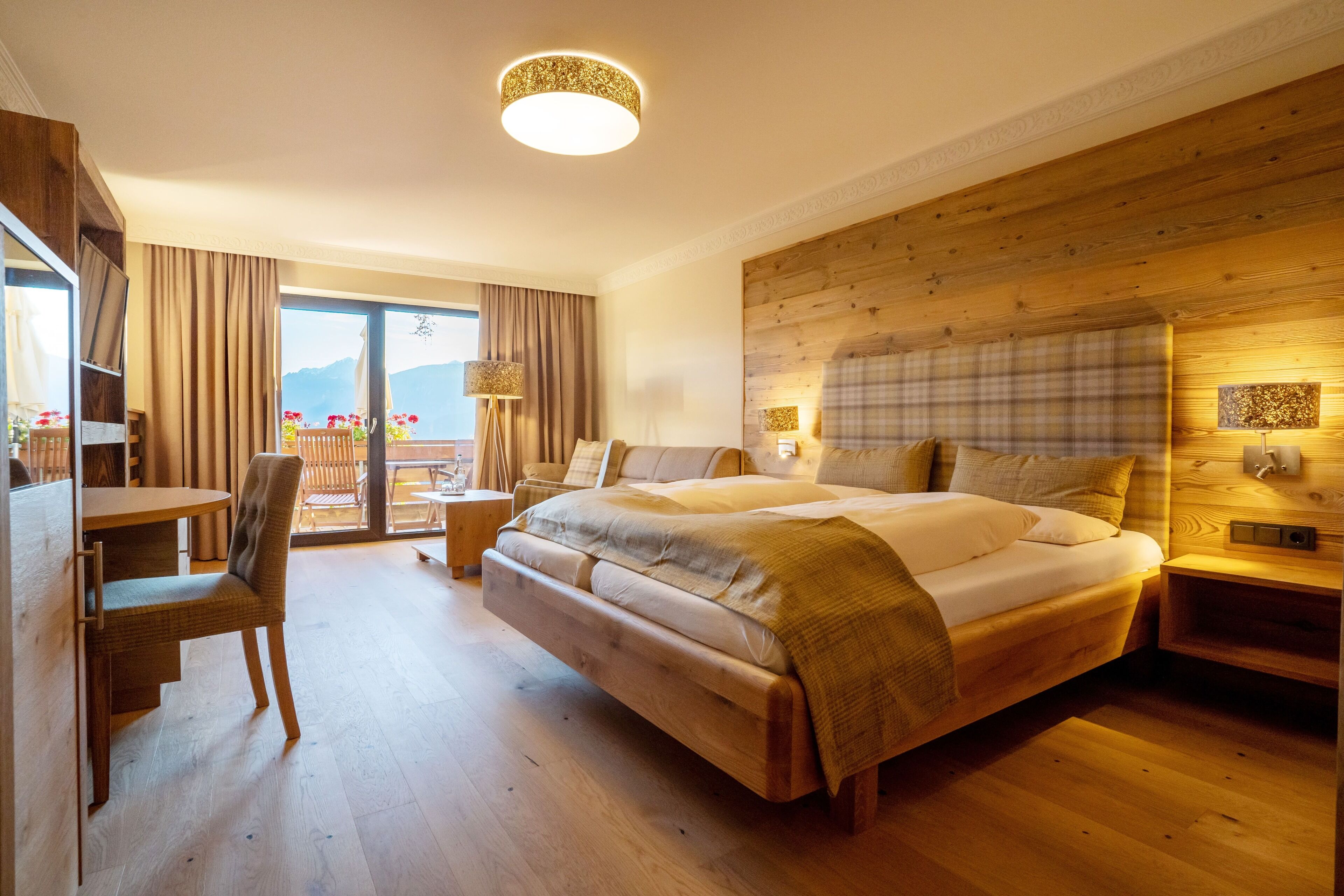 Superior Double Room, Partial Lake View | Hypo-allergenic bedding, in-room safe, desk, laptop workspace