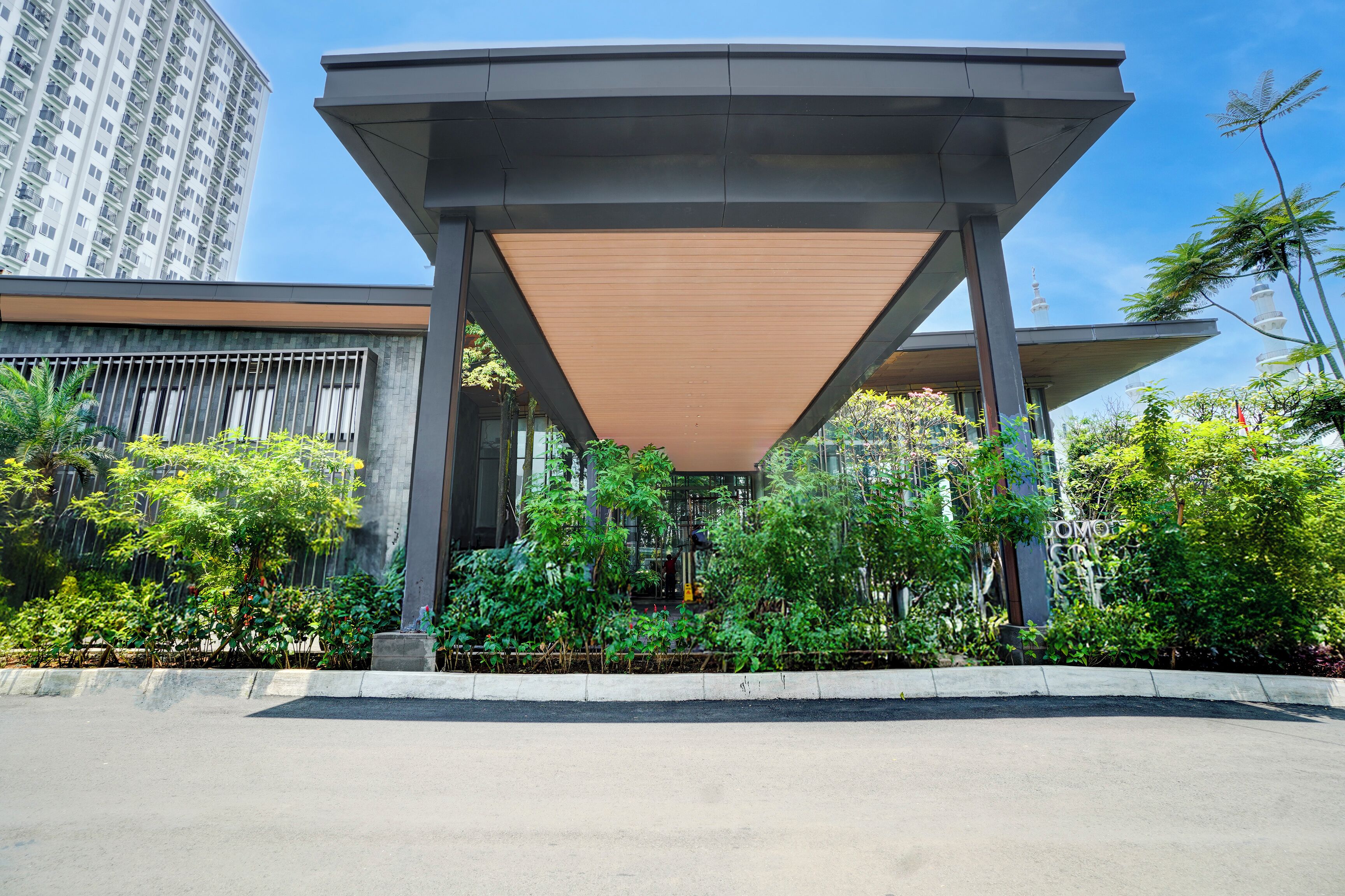 Voorkant van accommodatie