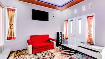 32-inch flat-screen TV with cable channels