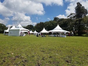 Outdoor banquet area