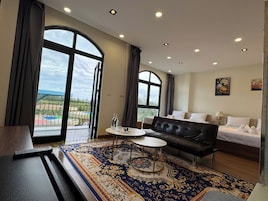 Superior Quadruple Room, Balcony, Garden View | Desk, free WiFi, bed sheets