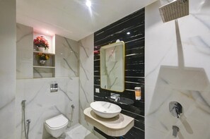 Towels, soap, toilet paper