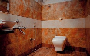 Shower, soap, shampoo, toilet paper