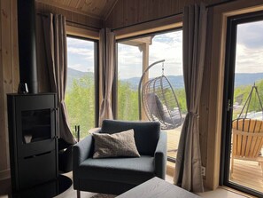 Cabin, 4 Bedrooms, Terrace, Lake View | Living area - Cabin at Norefjell ski Resort, Nice View (Krodsherad)
