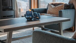 Cabin, 4 Bedrooms, Terrace, Lake View | Living room - Cabin at Norefjell ski Resort, Nice View (Krodsherad)