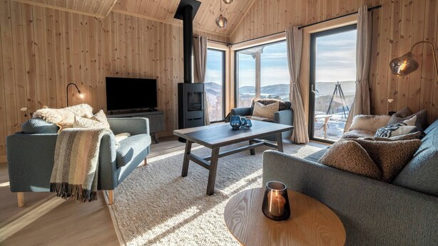 Living area - Cabin at Norefjell ski Resort, Nice View (Krodsherad)