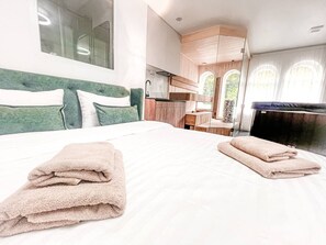 Luxury Studio | Premium bedding, memory-foam beds, in-room safe, desk
