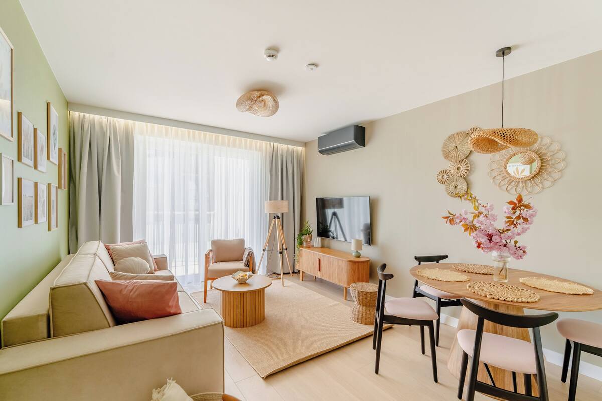 Premium Apartment, Kitchenette, Beachside | Laptop workspace, iron/ironing board, free WiFi