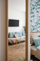 City Apartment | Desk, blackout drapes, free WiFi