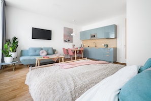 City Apartment | Meja, langsir/tirai gelap terus, Wi-fi percuma 
