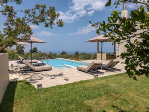 Villa, 3 Bedrooms, Private Pool, Sea View | Balcony view