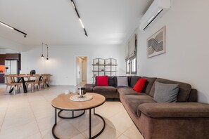 Villa, 3 Bedrooms, Private Pool, Sea View | Living room - Athos Rural Villa (Rethymno)