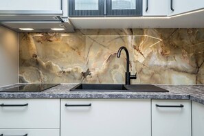 Fridge, oven, stovetop, dishwasher