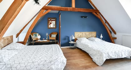 Chambres d'hÎtes 'à La Ferme' avec terrasse partagée et Wi-Fi