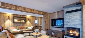 Fernseher, Kamin, Stereoanlage, Arbeitsbereiche
