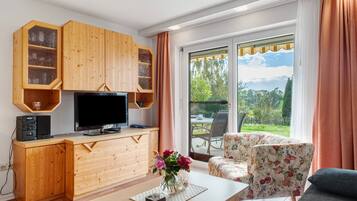 TV, DVD player, ping pong, stereo